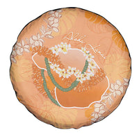 Hawaii Lanai Island Flowers Lei Spare Tire Cover Orange Kaunaoa Mix Maile