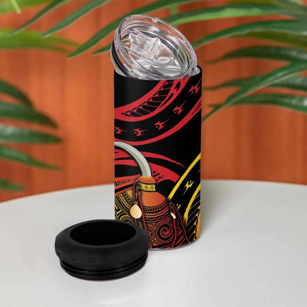 Personalized Milne Bay 4 in 1 Can Cooler Tumbler PNG Lime Pot with Oro Tapa