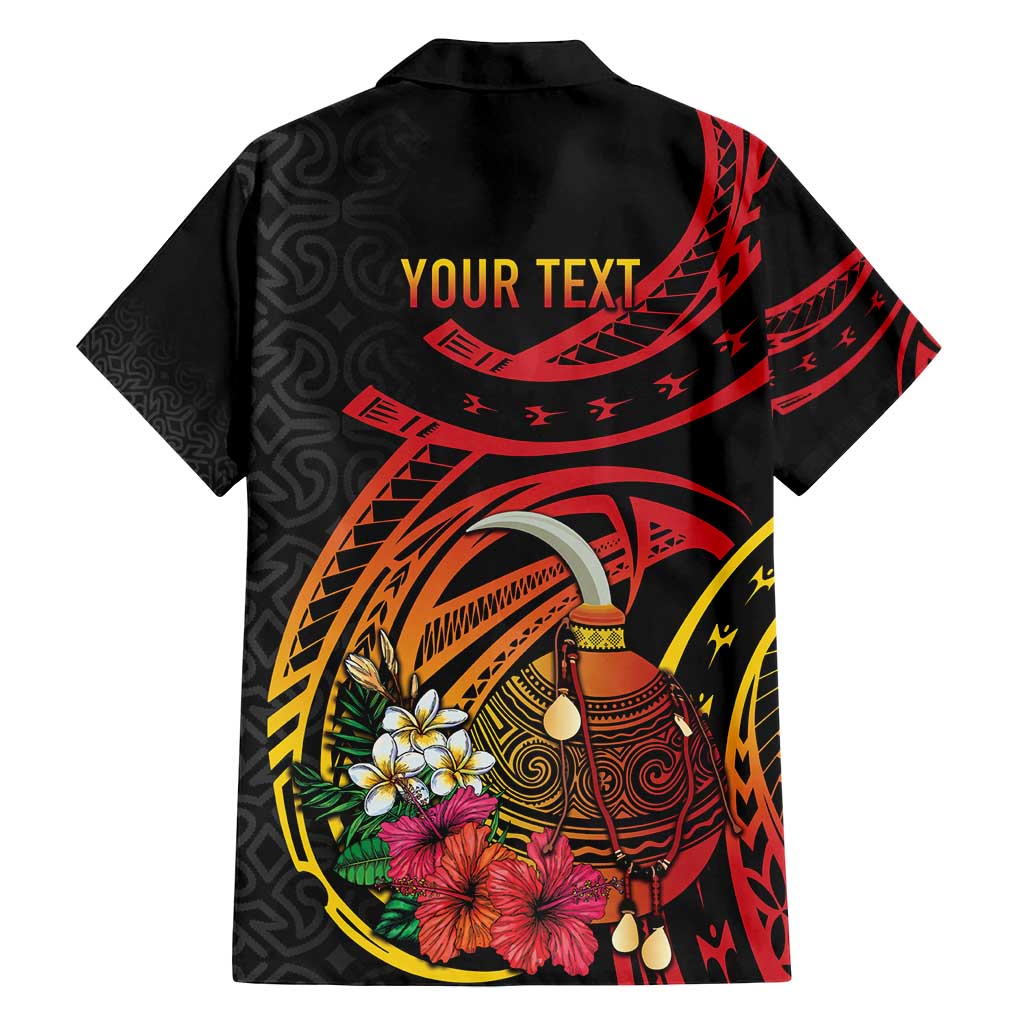 Personalized Milne Bay Family Matching Long Sleeve Bodycon Dress and Hawaiian Shirt PNG Lime Pot with Oro Tapa LT7 - Polynesian Pride