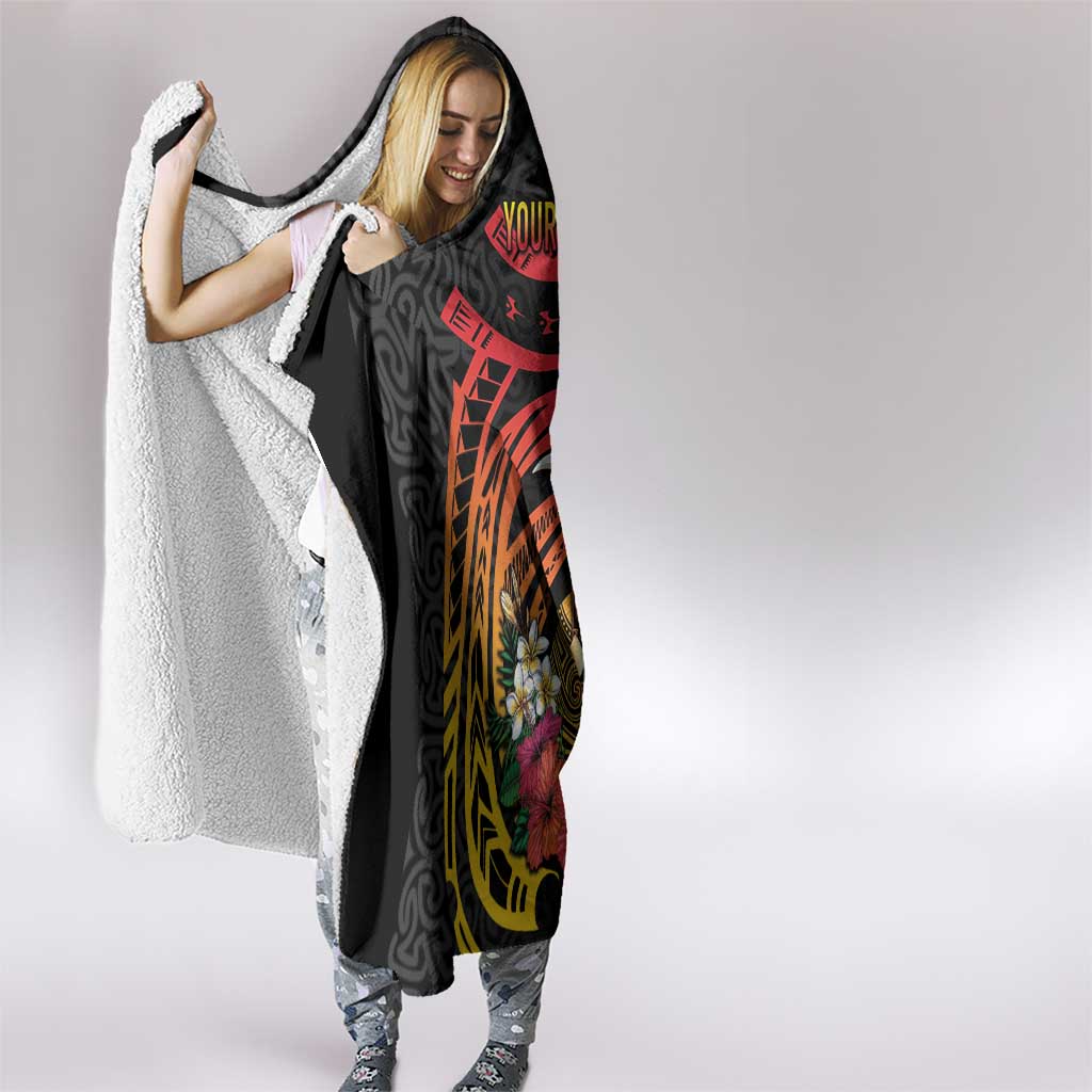 Personalized Milne Bay Hooded Blanket PNG Lime Pot with Oro Tapa