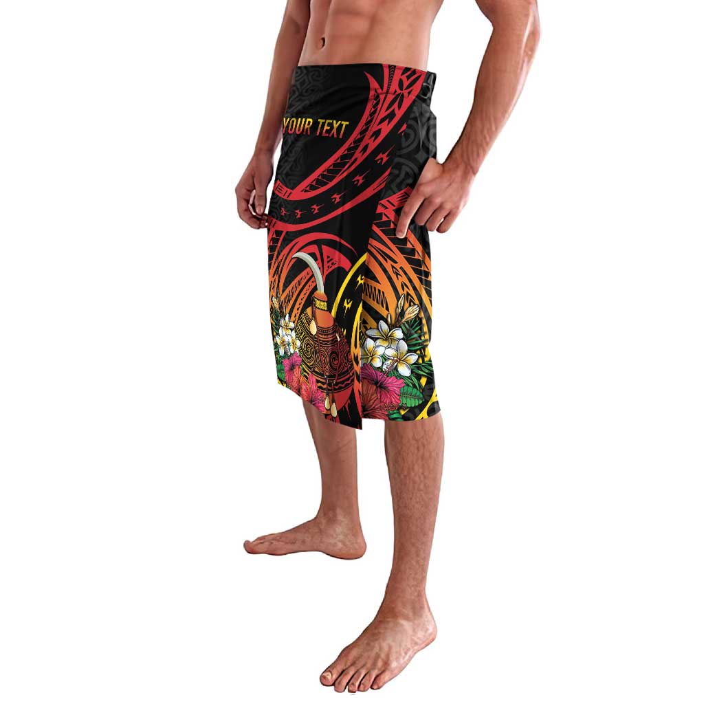 Personalized Milne Bay Lavalava PNG Lime Pot with Oro Tapa