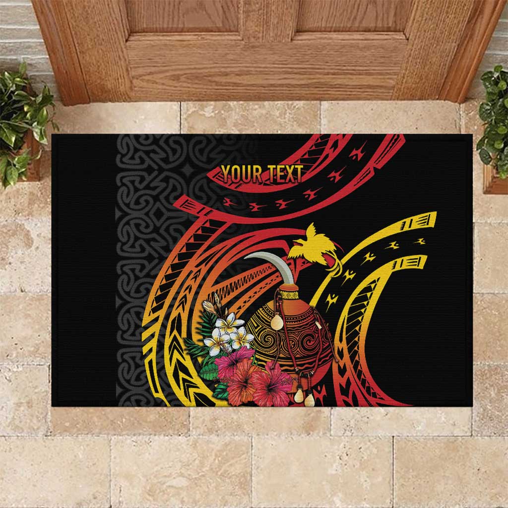 Personalized Milne Bay Rubber Doormat PNG Lime Pot with Oro Tapa