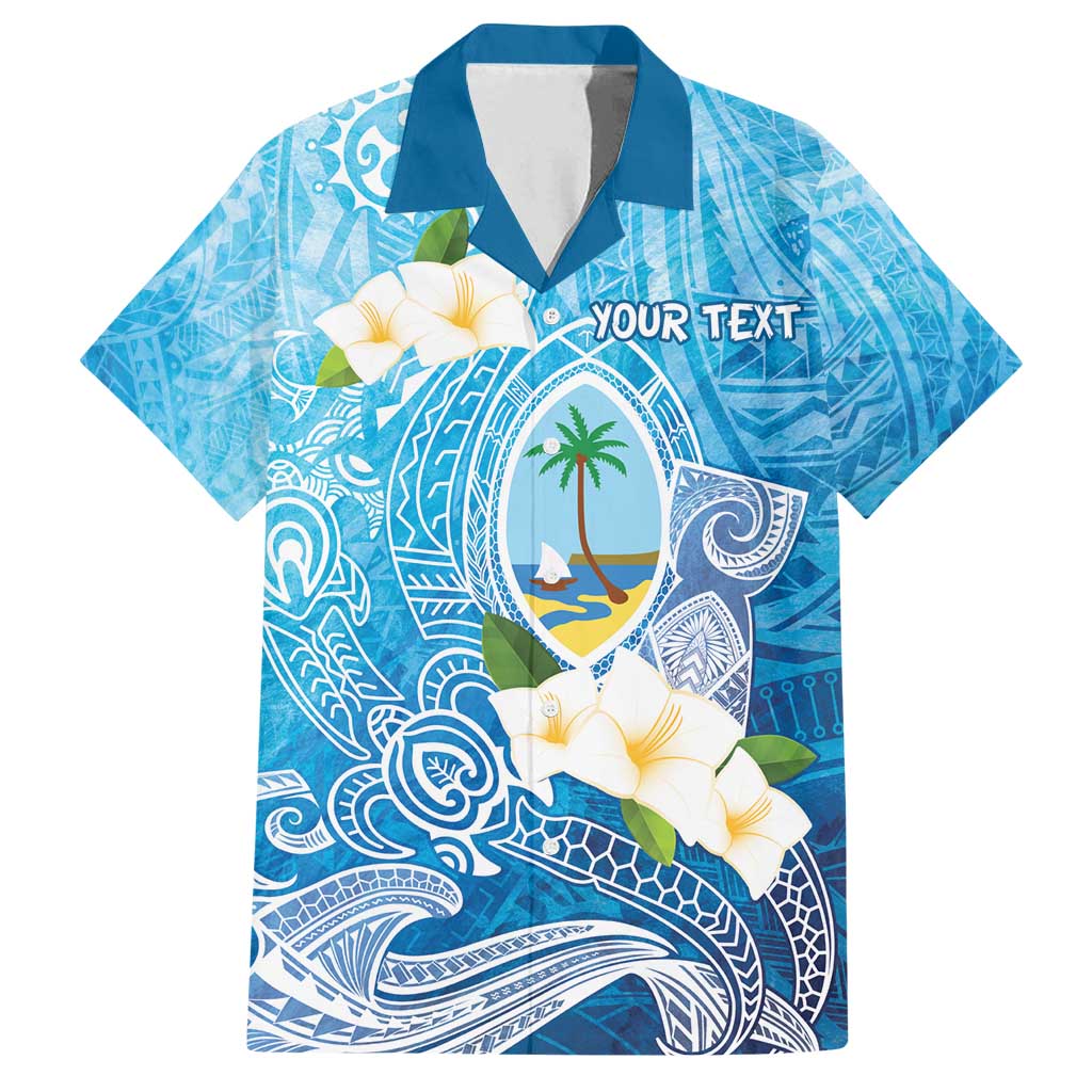 Hafa Adai Guam Chamorro Personalized Family Matching Tank Maxi Dress and Hawaiian Shirt Ocean Blue Latte Stone with Guasali - Polynesian Pride