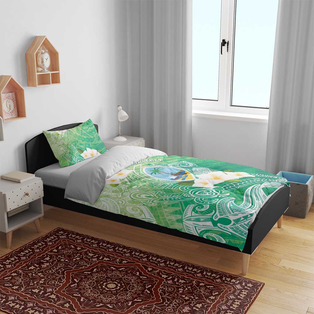 Hafa Adai Guam Chamorro Personalized Bedding Set Summer Green Latte Stone with Guasali - Polynesian Pride
