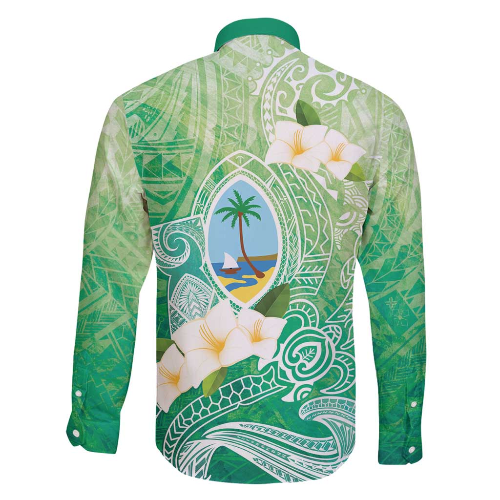 Hafa Adai Guam Chamorro Personalized Family Matching Off Shoulder Maxi Dress and Hawaiian Shirt Summer Green Latte Stone with Guasali LT7 - Polynesian Pride