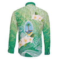 Hafa Adai Guam Chamorro Personalized Family Matching Puletasi and Hawaiian Shirt Summer Green Latte Stone with Guasali - Polynesian Pride