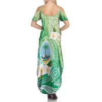 Hafa Adai Guam Chamorro Personalized Family Matching Summer Maxi Dress and Hawaiian Shirt Summer Green Latte Stone with Guasali LT7 - Polynesian Pride