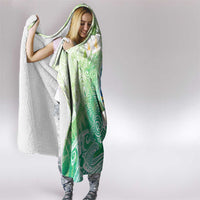 Hafa Adai Guam Chamorro Personalized Hooded Blanket Summer Green Latte Stone with Guasali - Polynesian Pride