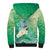 Hafa Adai Guam Chamorro Personalized Sherpa Hoodie Summer Green Latte Stone with Guasali - Polynesian Pride
