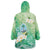 Hafa Adai Guam Chamorro Personalized Wearable Blanket Hoodie Summer Green Latte Stone with Guasali - Polynesian Pride