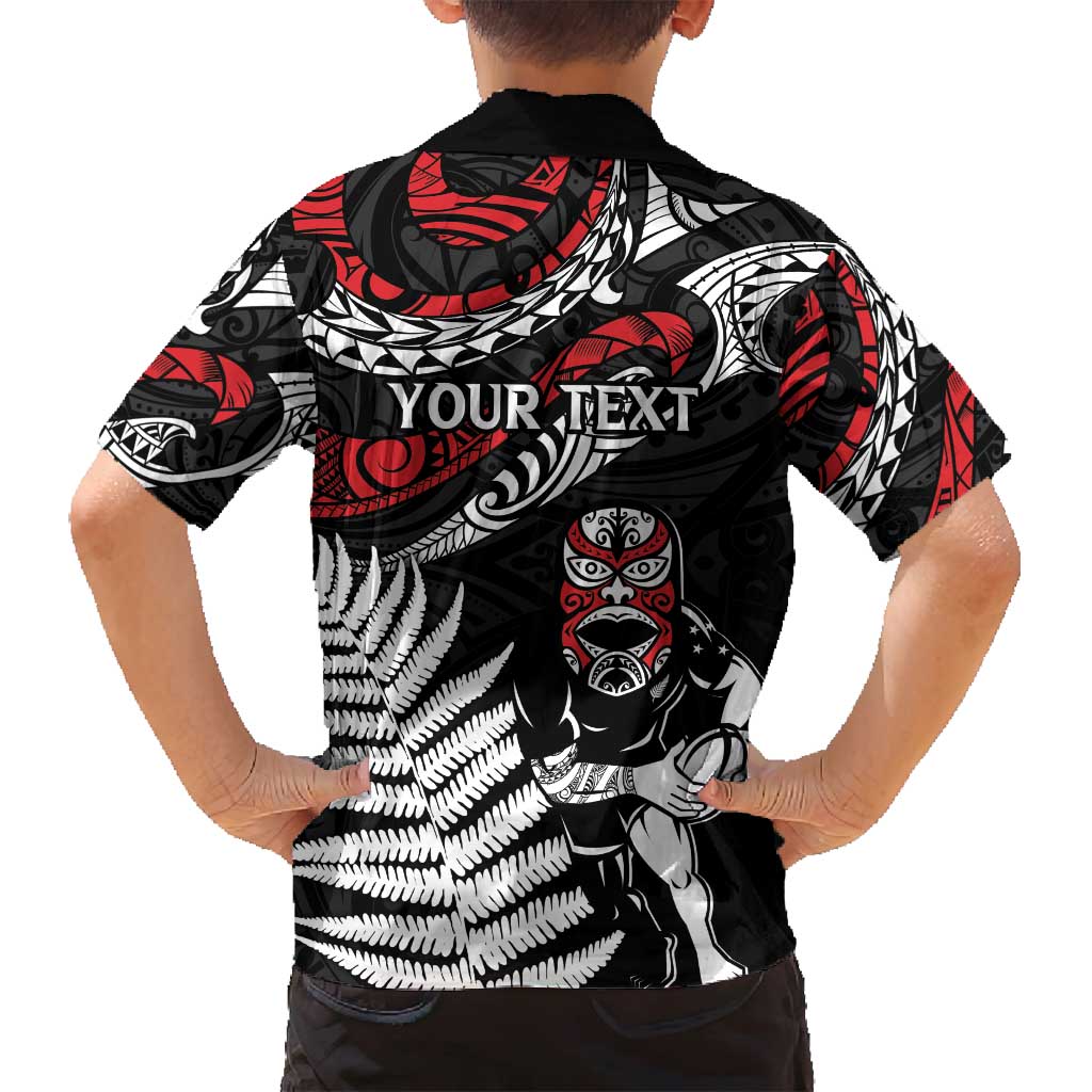 New Zealand Maori Rugby Personalised Family Matching Long Sleeve Bodycon Dress and Hawaiian Shirt Ta Moko Silver Fern LT7 - Polynesian Pride