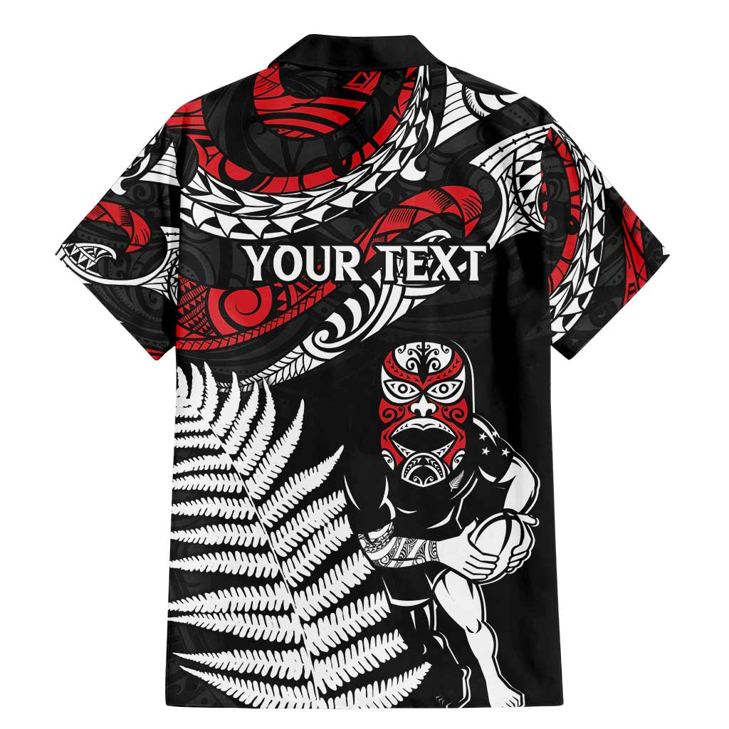 New Zealand Maori Rugby Personalised Family Matching Mermaid Dress and Hawaiian Shirt Ta Moko Silver Fern LT7 - Polynesian Pride