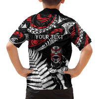New Zealand Maori Rugby Personalised Family Matching Puletasi and Hawaiian Shirt Ta Moko Silver Fern LT7 - Polynesian Pride