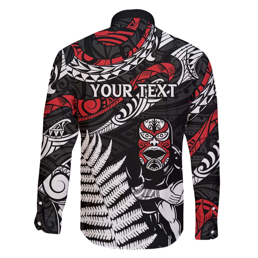 New Zealand Maori Rugby Personalised Family Matching Tank Maxi Dress and Hawaiian Shirt Ta Moko Silver Fern LT7 - Polynesian Pride
