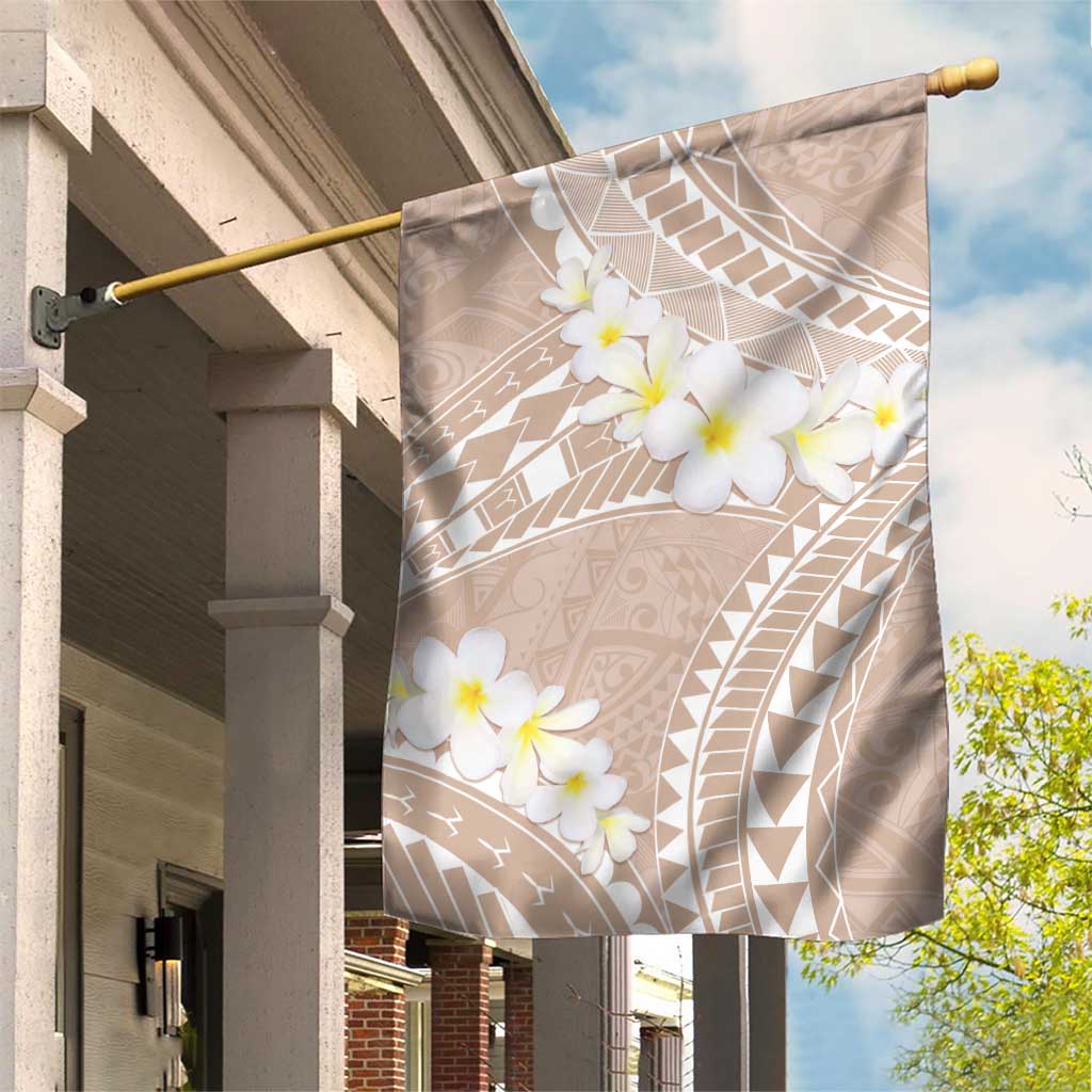 Polynesian Vintage Floral Garden Flag Beige Motifs LT7 House Flag Beige - Polynesian Pride