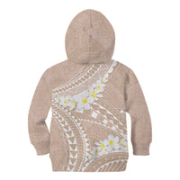 Polynesian Vintage Floral Kid Hoodie Beige Motifs LT7 - Polynesian Pride