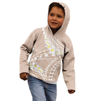 Polynesian Vintage Floral Kid Hoodie Beige Motifs LT7 - Polynesian Pride