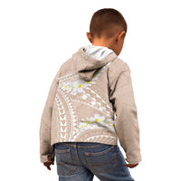 Polynesian Vintage Floral Kid Hoodie Beige Motifs LT7 - Polynesian Pride