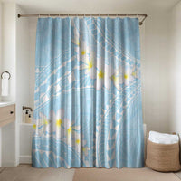 Polynesian Vintage Floral Bathroom Set Azure Motifs - Polynesian Pride