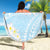 Polynesian Vintage Floral Beach Blanket Azure Motifs - Polynesian Pride