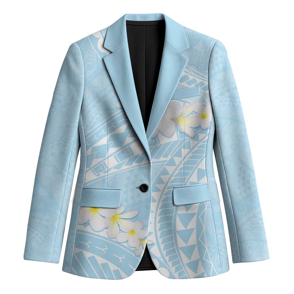 Polynesian Vintage Floral Blazer Azure Motifs - Polynesian Pride