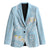 Polynesian Vintage Floral Blazer Azure Motifs - Polynesian Pride
