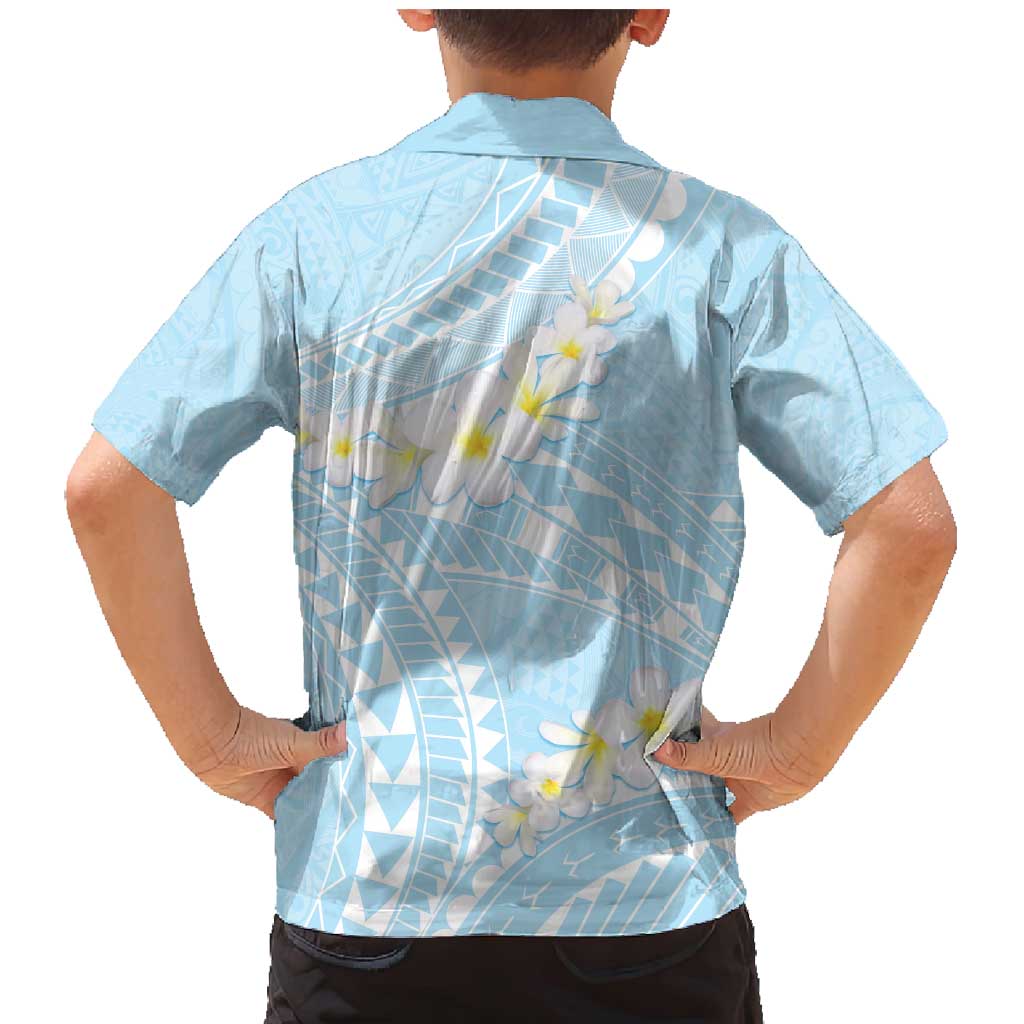 Polynesian Vintage Floral Family Matching Mermaid Dress and Hawaiian Shirt Azure Motifs LT7 - Polynesian Pride