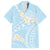 Polynesian Vintage Floral Family Matching Off The Shoulder Long Sleeve Dress and Hawaiian Shirt Azure Motifs - Polynesian Pride