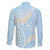 Polynesian Vintage Floral Family Matching Off The Shoulder Long Sleeve Dress and Hawaiian Shirt Azure Motifs - Polynesian Pride