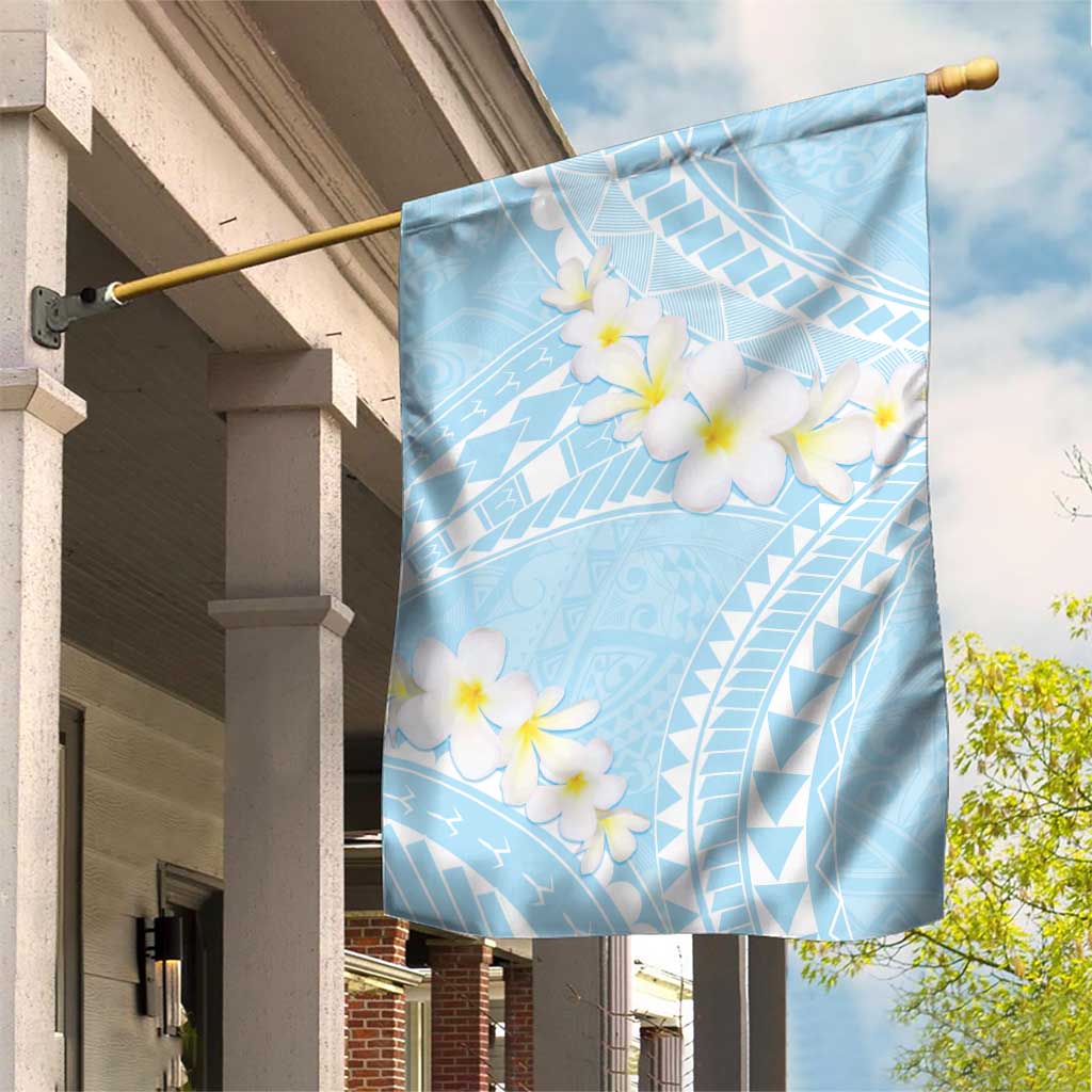 Polynesian Vintage Floral Garden Flag Azure Motifs LT7 House Flag Azure - Polynesian Pride
