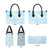Polynesian Vintage Floral Leather Bag Azure Motifs - Polynesian Pride