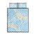 Polynesian Vintage Floral Quilt Bed Set Azure Motifs - Polynesian Pride