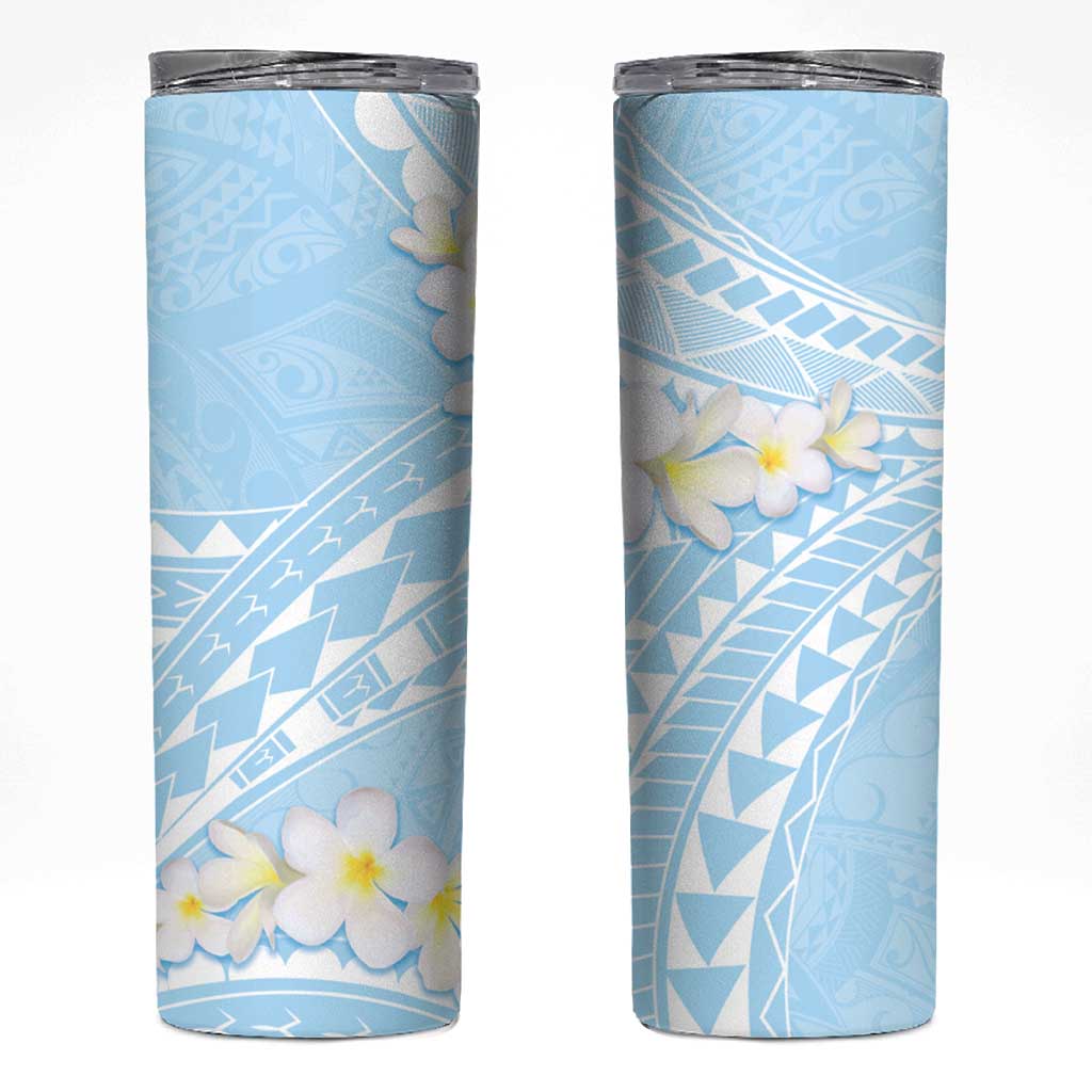 Polynesian Vintage Floral Skinny Tumbler Azure Motifs LT7 Azure - Polynesian Pride