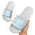 Polynesian Vintage Floral Slide Sandals Azure Motifs - Polynesian Pride