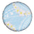 Polynesian Vintage Floral Spare Tire Cover Azure Motifs - Polynesian Pride