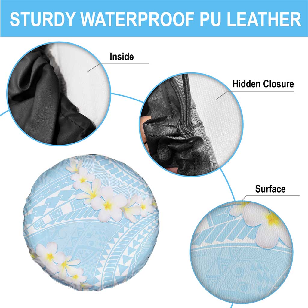Polynesian Vintage Floral Spare Tire Cover Azure Motifs - Polynesian Pride
