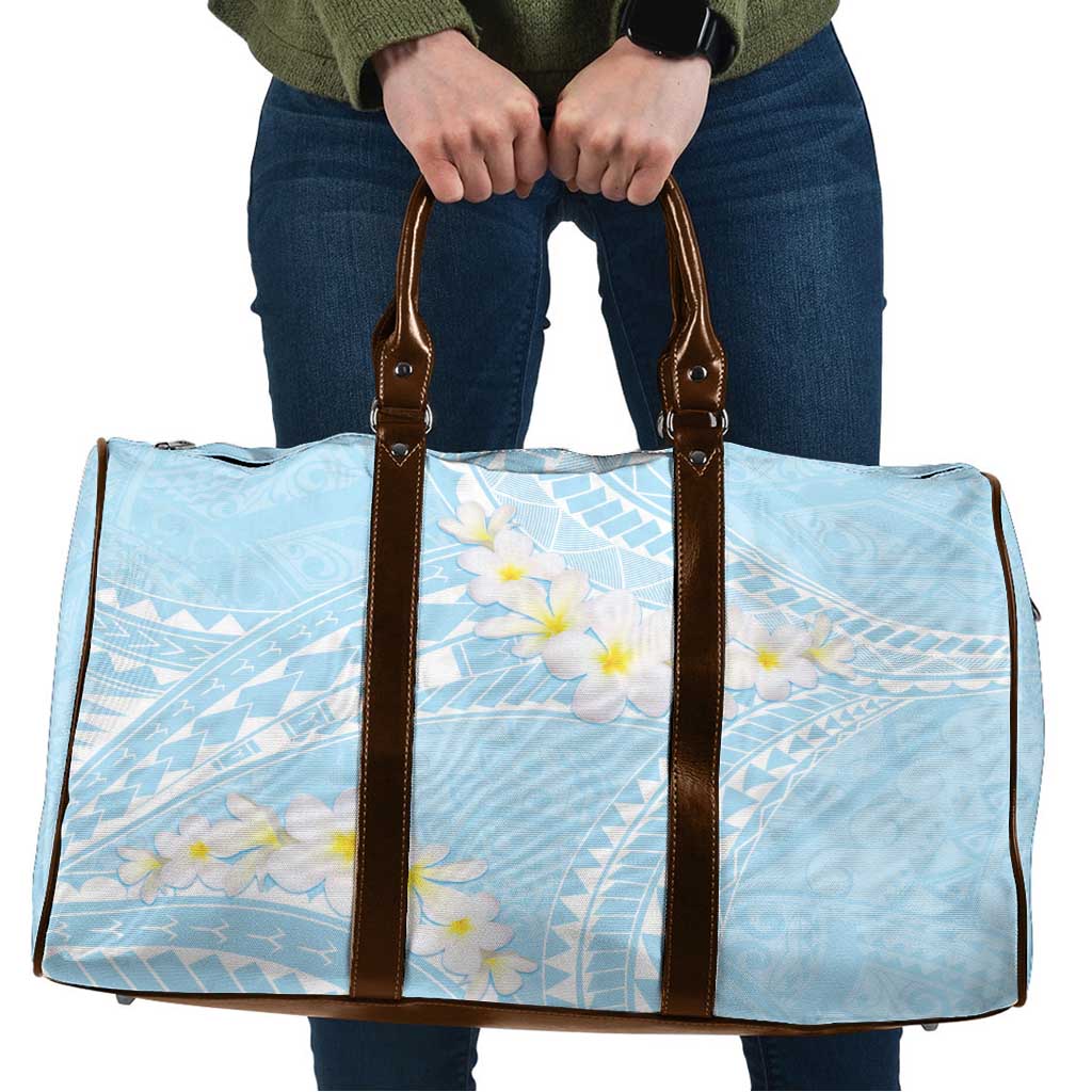 Polynesian Vintage Floral Travel Bag Azure Motifs - Polynesian Pride