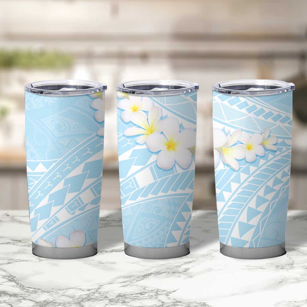 Polynesian Vintage Floral Tumbler Cup Azure Motifs LT7 - Polynesian Pride