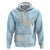 Polynesian Vintage Floral Zip Hoodie Azure Motifs - Polynesian Pride