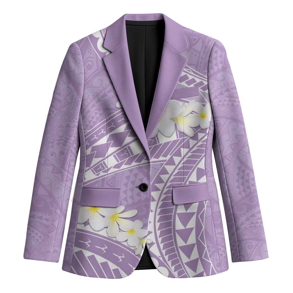 Polynesian Vintage Floral Blazer Lavender Motifs - Polynesian Pride