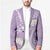 Polynesian Vintage Floral Blazer Lavender Motifs - Polynesian Pride