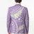Polynesian Vintage Floral Blazer Lavender Motifs - Polynesian Pride
