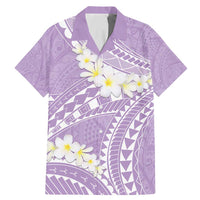 Polynesian Vintage Floral Family Matching Mermaid Dress and Hawaiian Shirt Lavender Motifs LT7 Dad's Shirt - Short Sleeve Lavender - Polynesian Pride