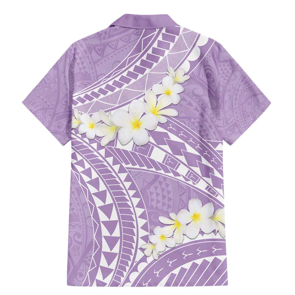Polynesian Vintage Floral Family Matching Mermaid Dress and Hawaiian Shirt Lavender Motifs LT7 - Polynesian Pride