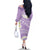 Polynesian Vintage Floral Family Matching Off The Shoulder Long Sleeve Dress and Hawaiian Shirt Lavender Motifs - Polynesian Pride