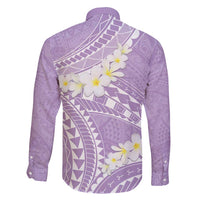 Polynesian Vintage Floral Family Matching Off Shoulder Maxi Dress and Hawaiian Shirt Lavender Motifs LT7 - Polynesian Pride