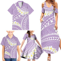 Polynesian Vintage Floral Family Matching Summer Maxi Dress and Hawaiian Shirt Lavender Motifs LT7 - Polynesian Pride