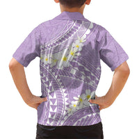 Polynesian Vintage Floral Hawaiian Shirt Lavender Motifs - Polynesian Pride