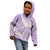 Polynesian Vintage Floral Kid Hoodie Lavender Motifs - Polynesian Pride