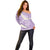 Polynesian Vintage Floral Off Shoulder Sweater Lavender Motifs - Polynesian Pride